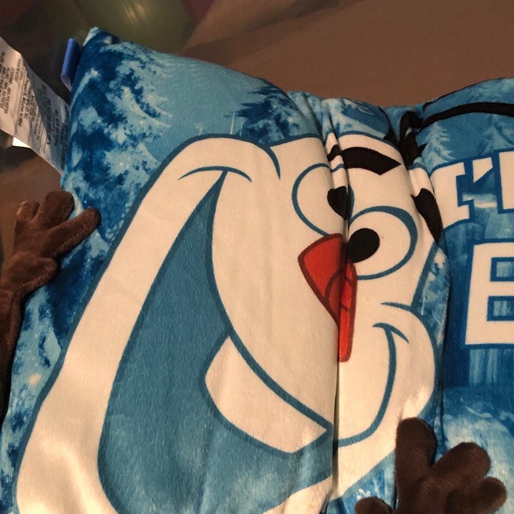 Olaf Frozen Plush Pillow - Blue and White